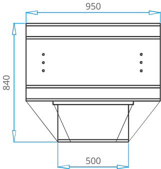 Сравнение размеров дефлектора типа Цаги