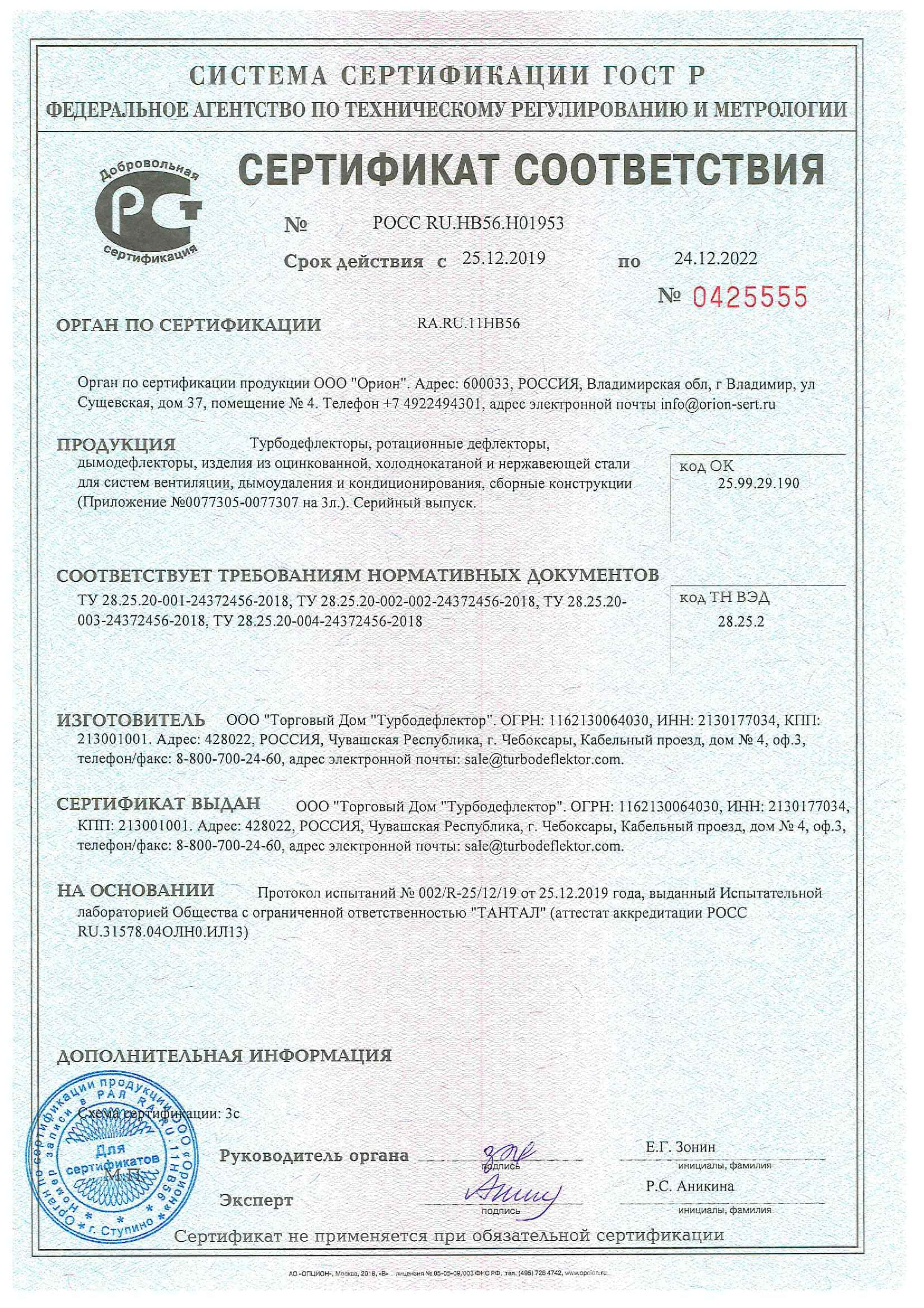 Система сертификации ГОСТ Р Сертификат