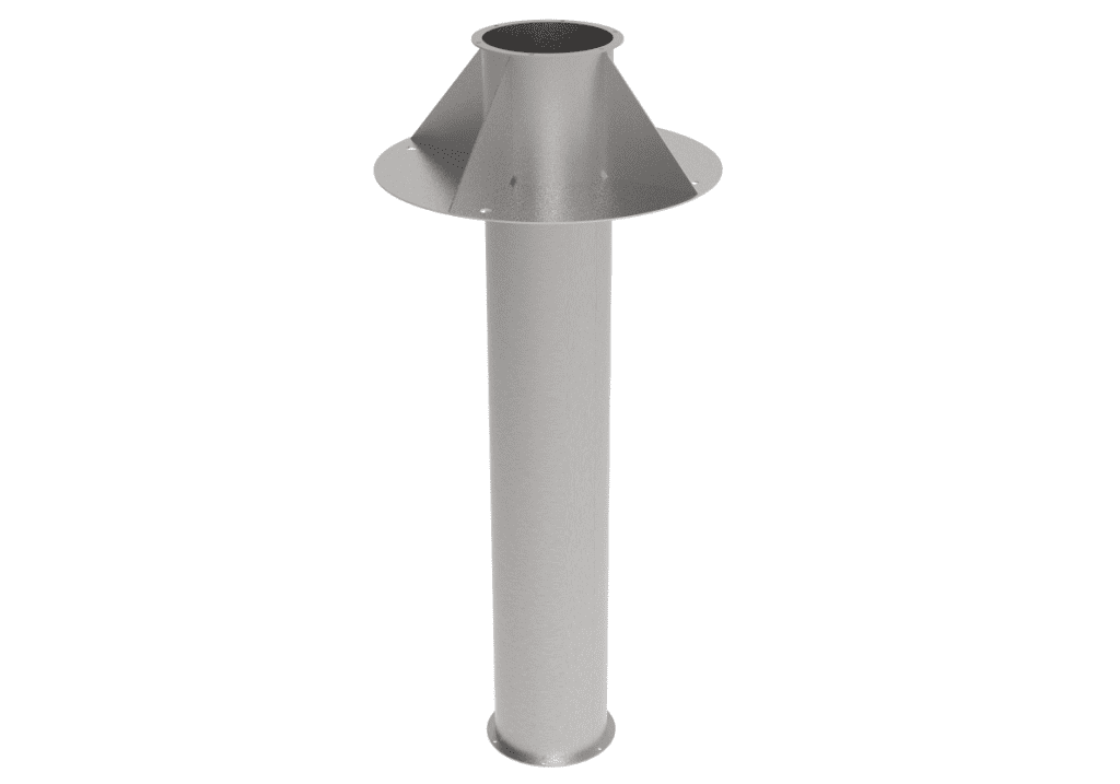 Сварные изделия для вентиляционных систем Узел прохода УП-4 с ручным утепленным клапаном, без кольца для сбора конденсата